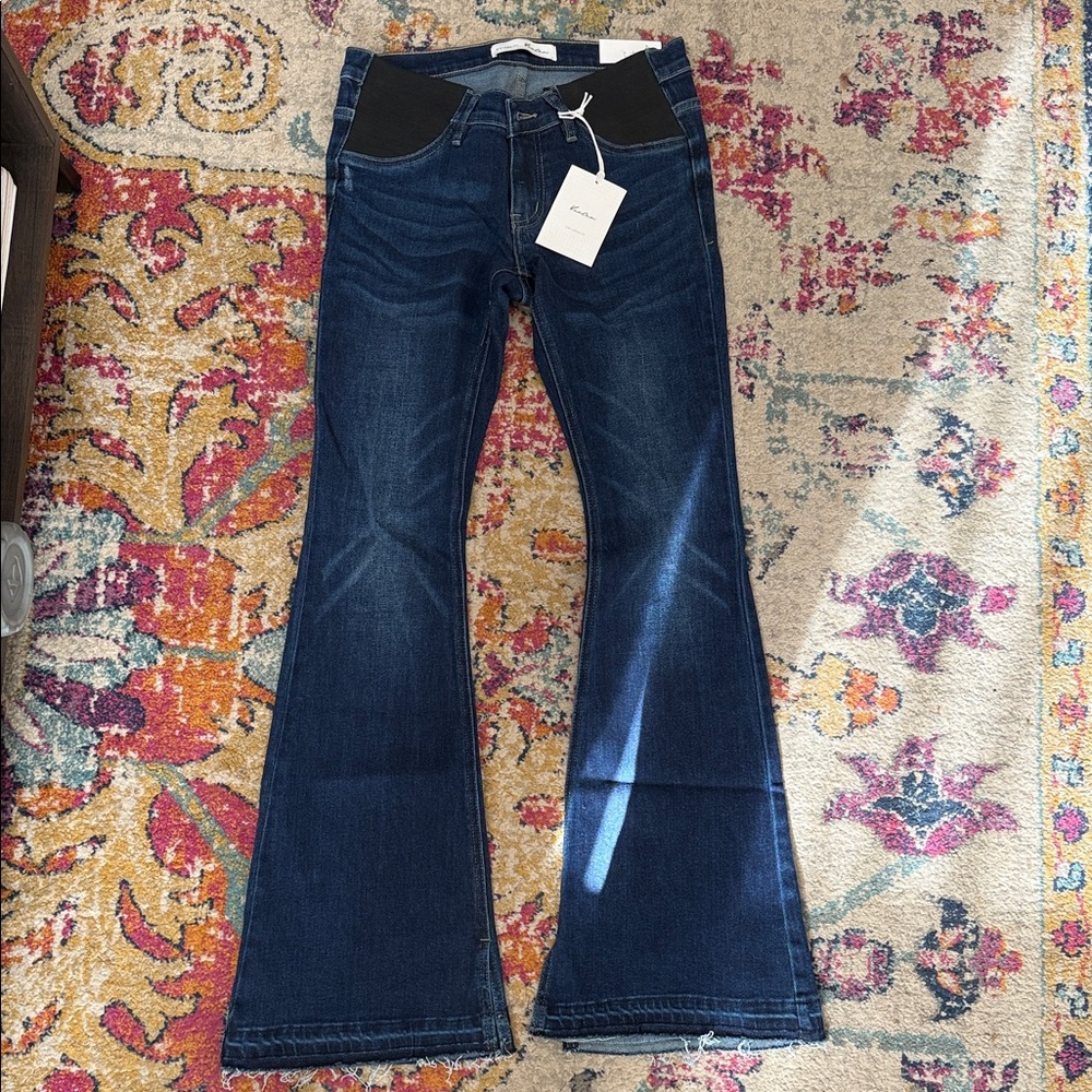 KanCan Dark Blue Boot Cut Maternity Jeans